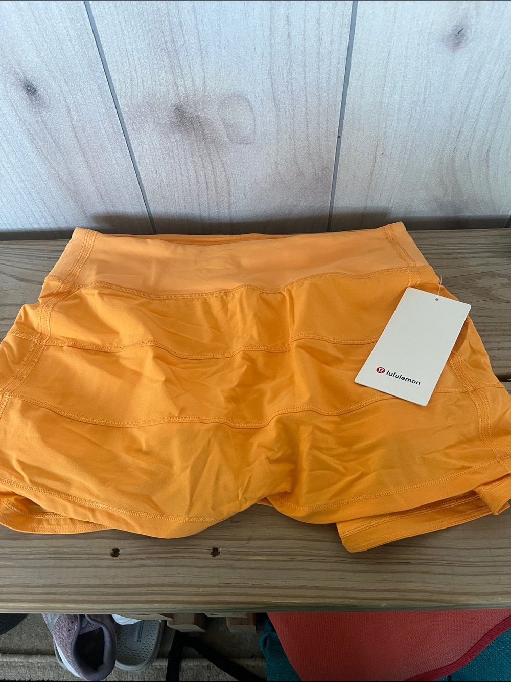 lululemon athletica Sunset Orange Athletic Shorts